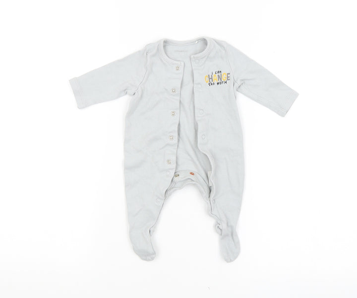 LILY & DAN Baby Grey   Babygrow One-Piece Size 0-3 Months