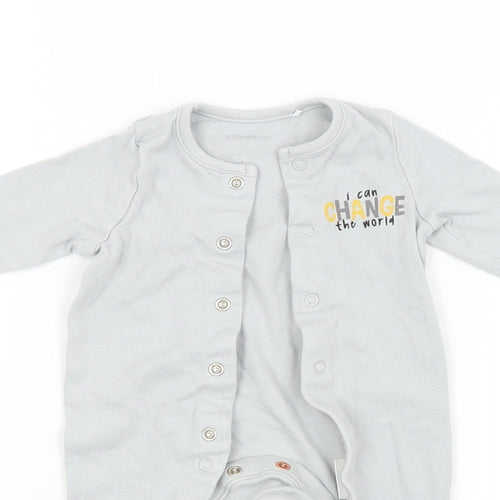 LILY & DAN Baby Grey   Babygrow One-Piece Size 0-3 Months