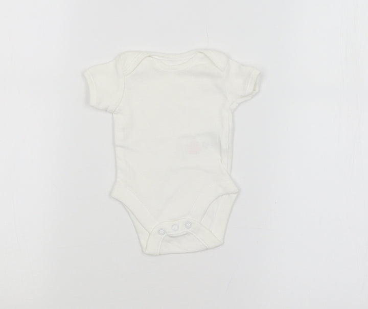 F&F Baby White Babygrow One-Piece Size 0-3 Months