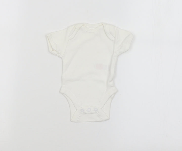F&F Baby White Babygrow One-Piece Size 0-3 Months