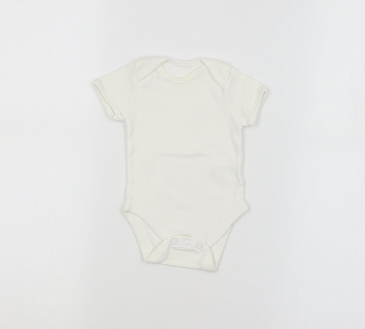 F&F Baby White Babygrow One-Piece Size 0-3 Months