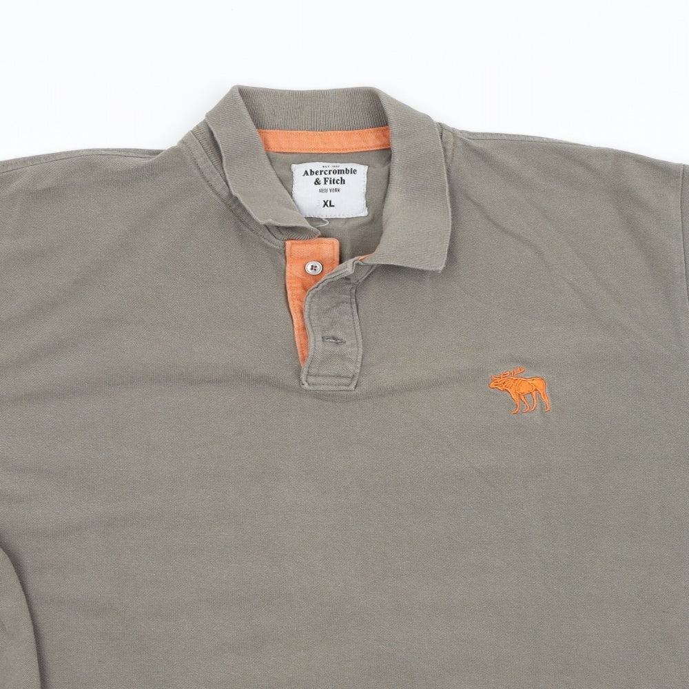 Abercrombie & Fitch Mens Grey    Polo Size XL