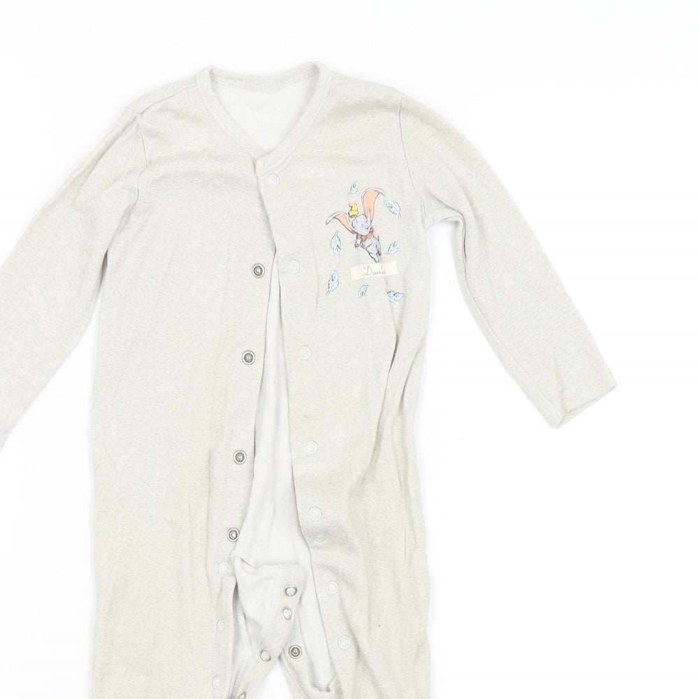 George Baby Grey   Babygrow One-Piece Size 9-12 Months  - DUMBO