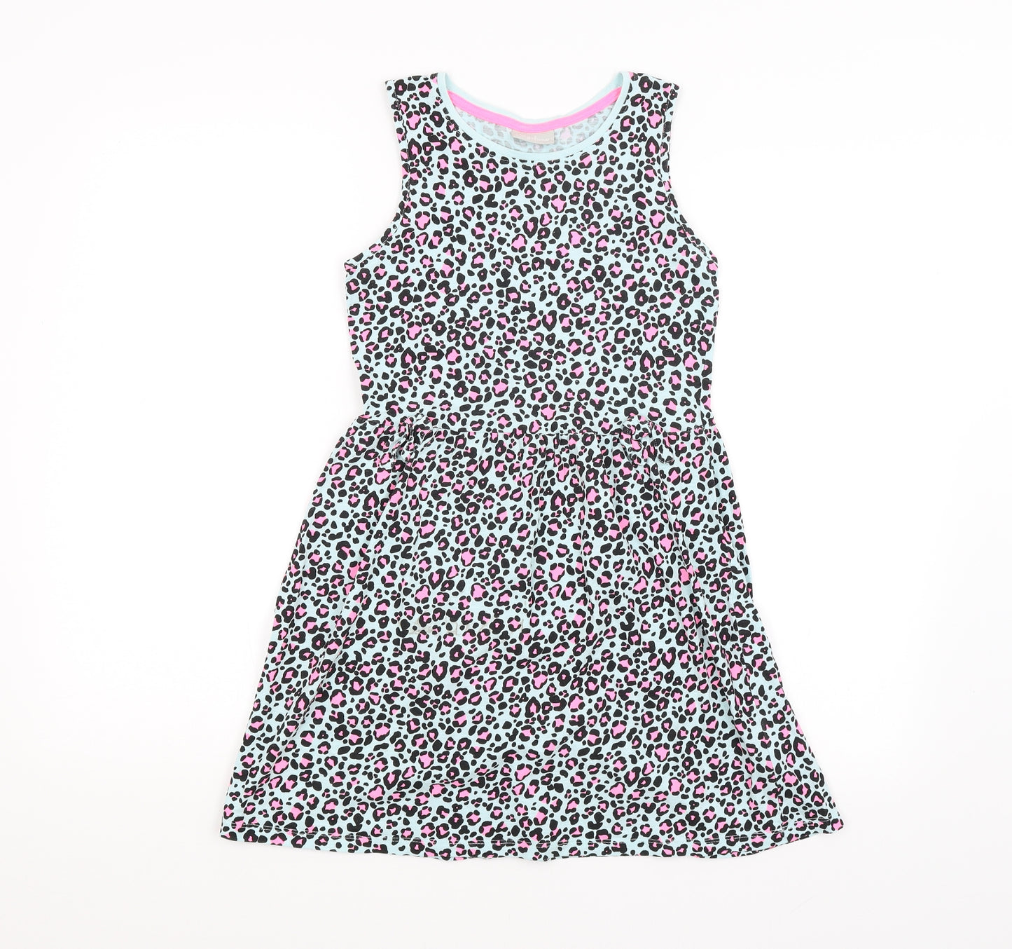 Preworn Girls Multicoloured Animal Print  A-Line  Size 11 Years
