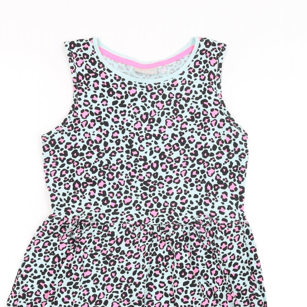 Preworn Girls Multicoloured Animal Print  A-Line  Size 11 Years