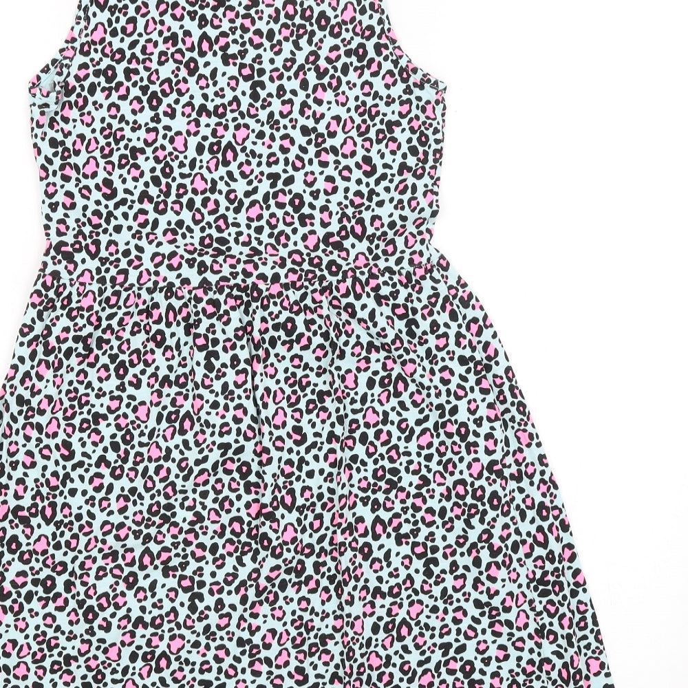 Preworn Girls Multicoloured Animal Print  A-Line  Size 11 Years