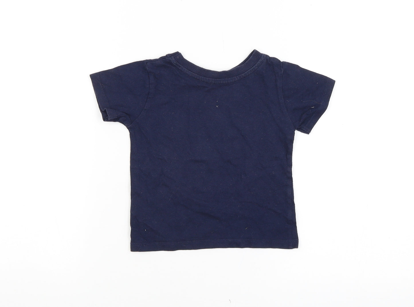 Primark Baby Blue   Basic T-Shirt Size 9-12 Months  - DINOSAUR