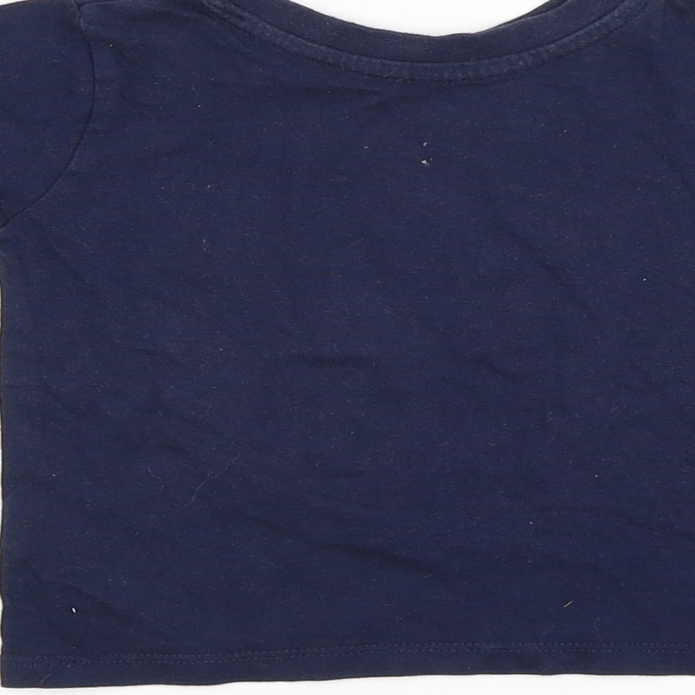 Primark Baby Blue   Basic T-Shirt Size 9-12 Months  - DINOSAUR