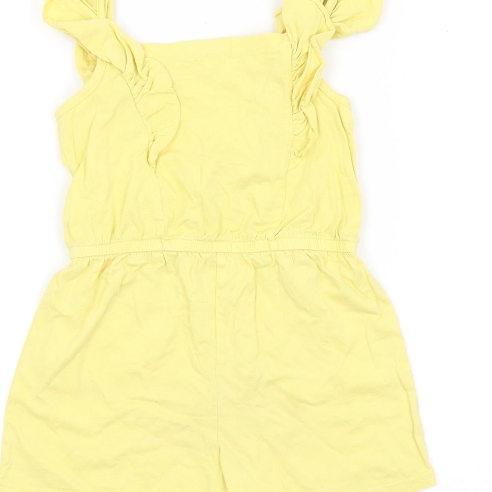 Primark Girls Yellow   Playsuit One-Piece Size 5-6 Years