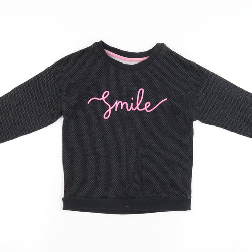 Nutmeg Girls Grey   Pullover Jumper Size 5-6 Years  - SMILE