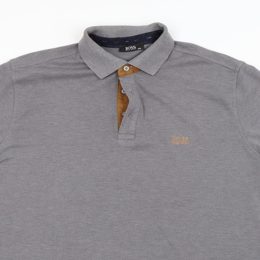 HUGO BOSS Mens Grey    Polo Size 2XL