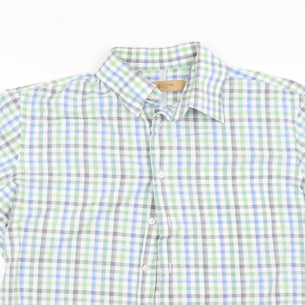 Collezione  Mens Multicoloured Check   Button-Up Size 16