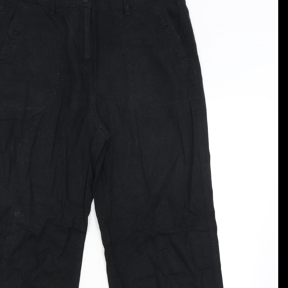 M&S Womens Black   Trousers  Size 12 L28 in
