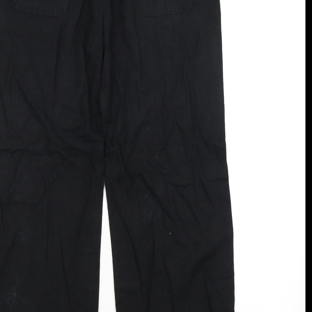 M&S Womens Black   Trousers  Size 12 L28 in