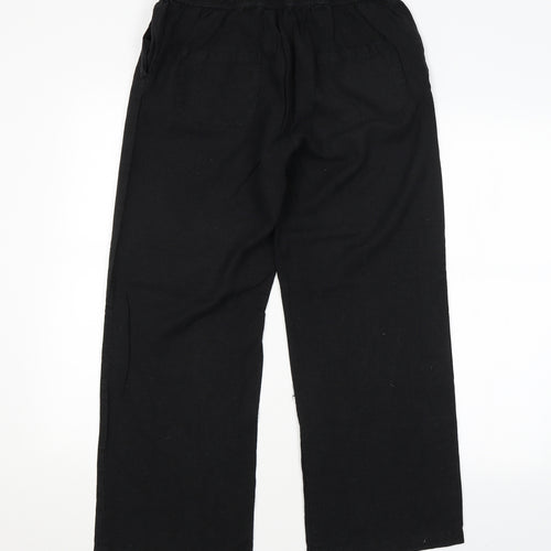 B. YOU Womens Black   Trousers  Size 12 L27 in