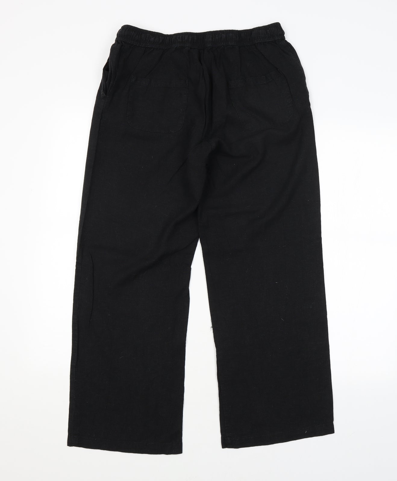 B. YOU Womens Black   Trousers  Size 12 L27 in