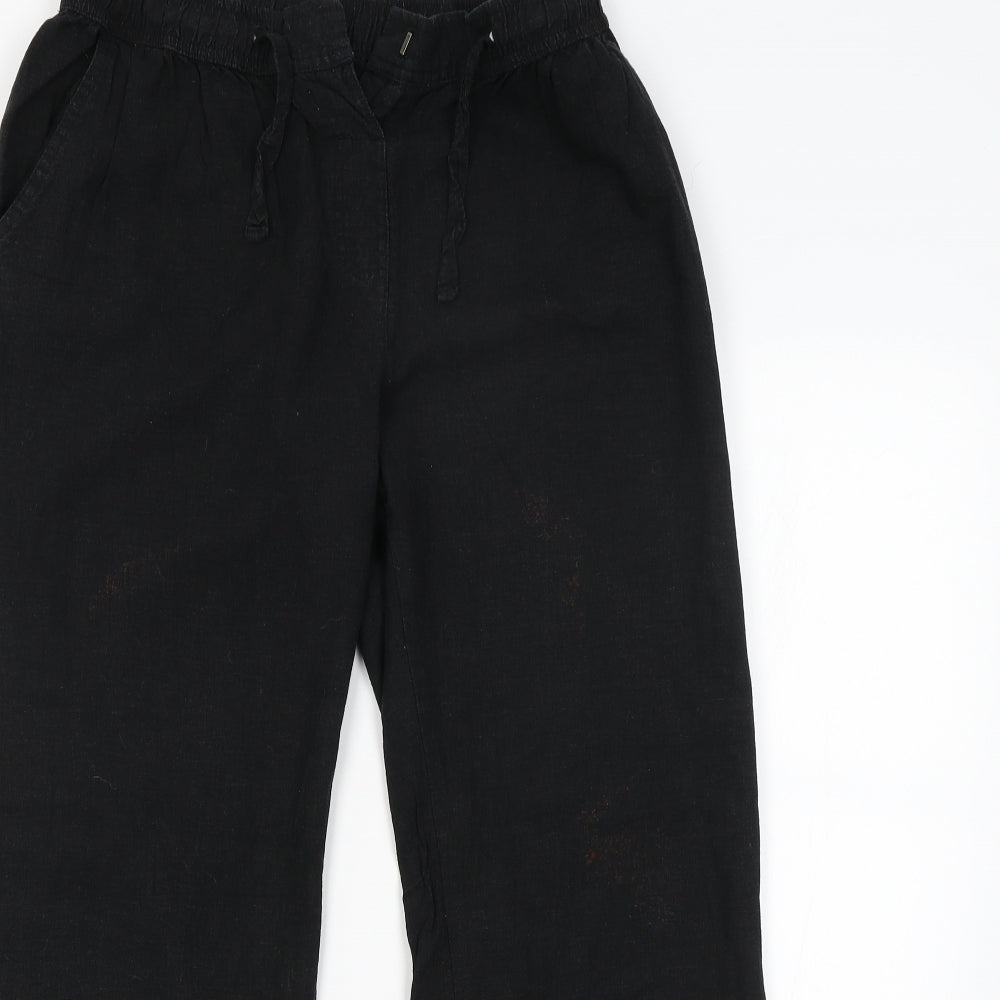 B. YOU Womens Black   Trousers  Size 12 L27 in