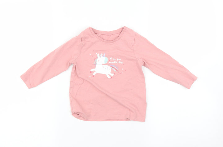 George Baby Multicoloured   Basic T-Shirt Size 18-24 Months  - Unicorn