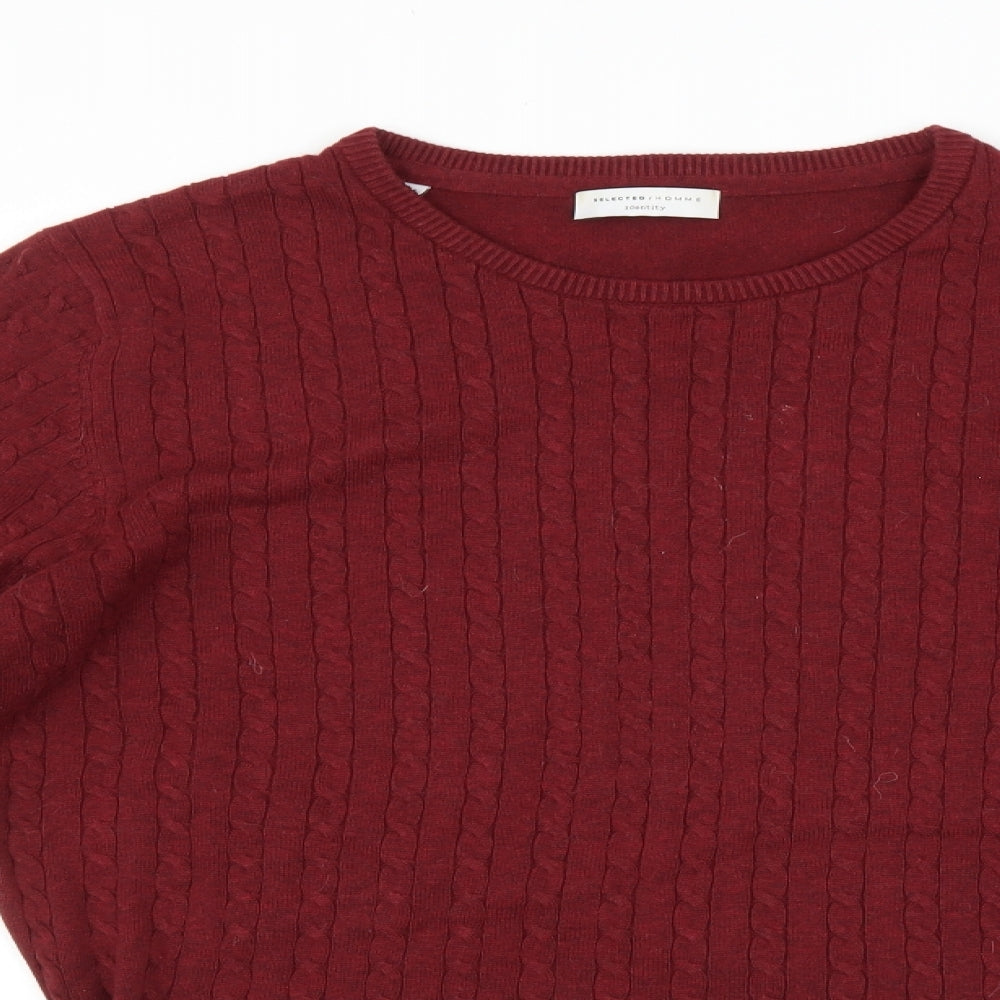 Selected Homme Mens Red   Pullover Sweatshirt Size M