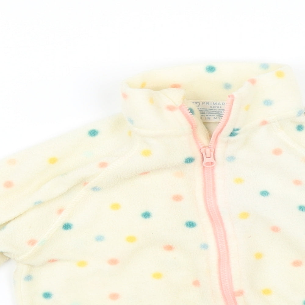 Primark Girls Multicoloured Polka Dot  Full Zip Hoodie Size 3-4 Years