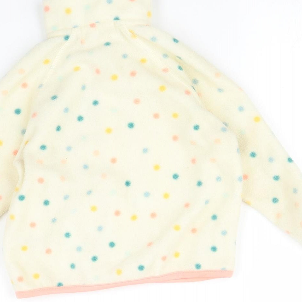 Primark Girls Multicoloured Polka Dot  Full Zip Hoodie Size 3-4 Years