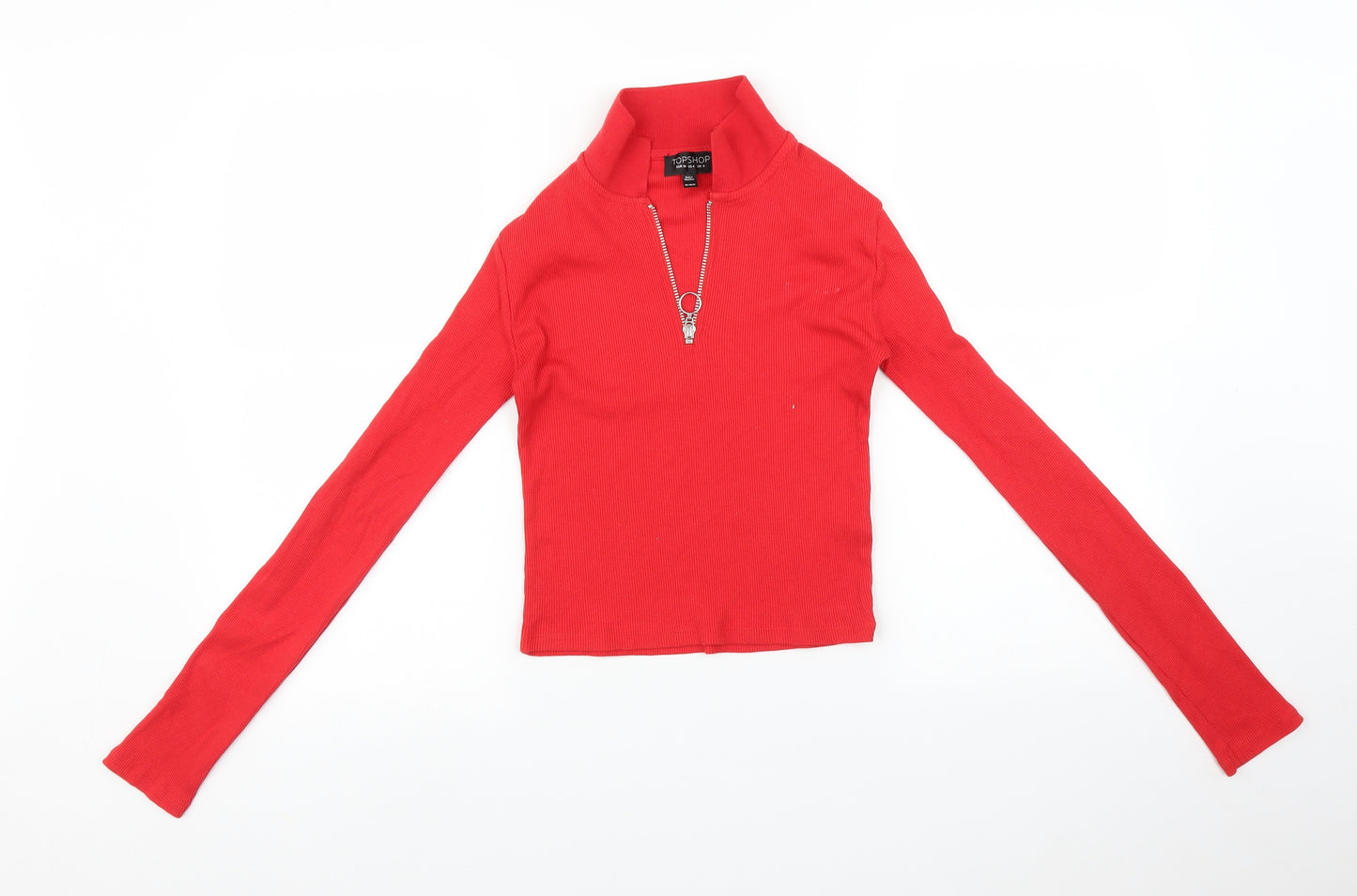 Topshop Womens Red   Basic T-Shirt Size 8