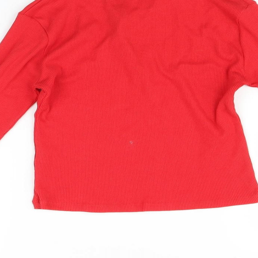 Topshop Womens Red   Basic T-Shirt Size 8