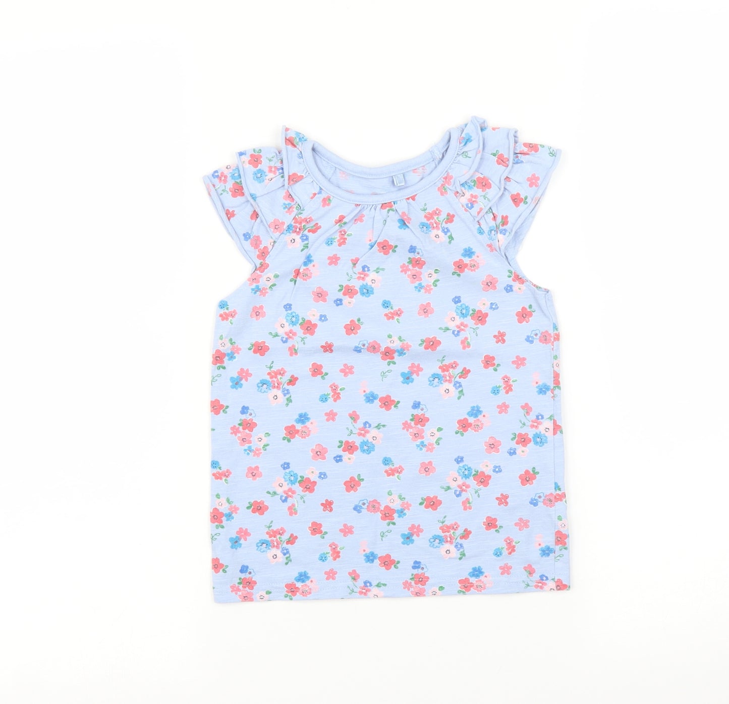 George Girls Multicoloured Floral  Basic T-Shirt Size 3-4 Years