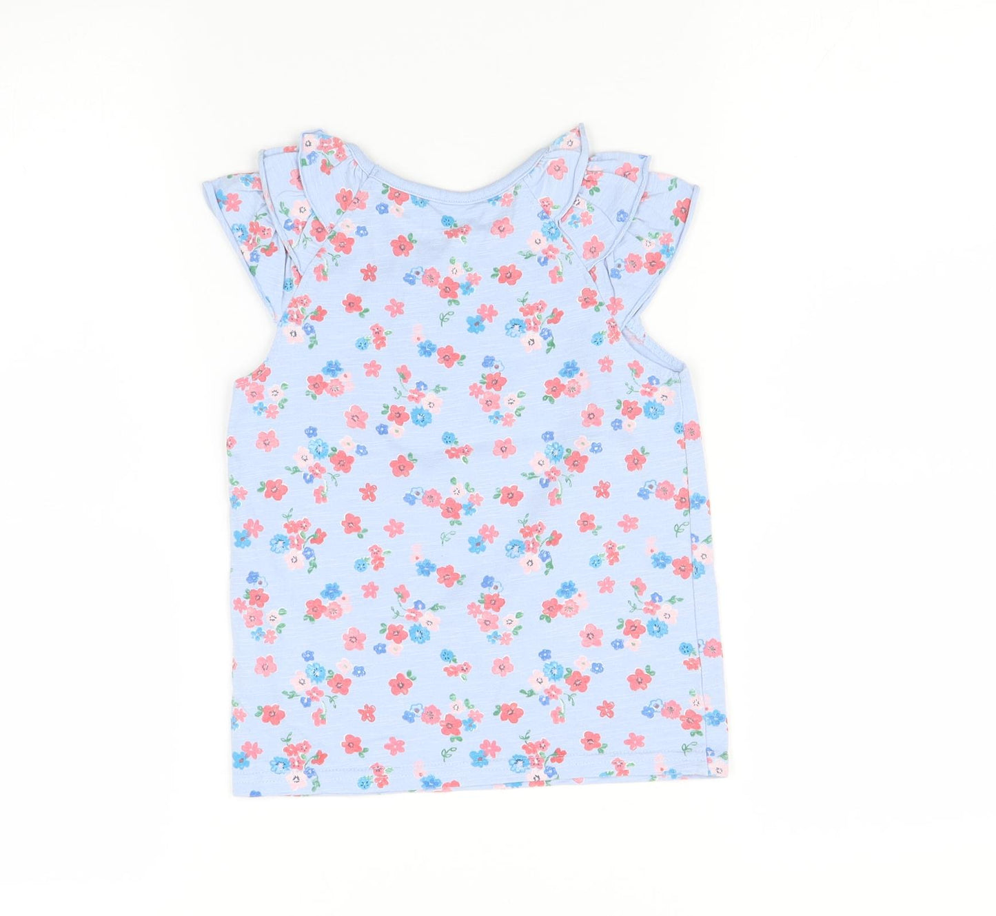 George Girls Multicoloured Floral  Basic T-Shirt Size 3-4 Years