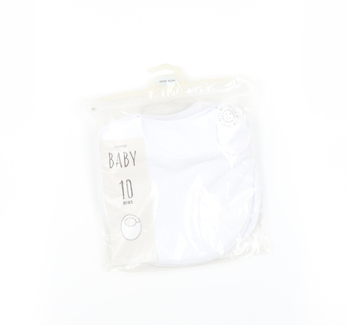 George Baby White    One-Piece   - Bibs