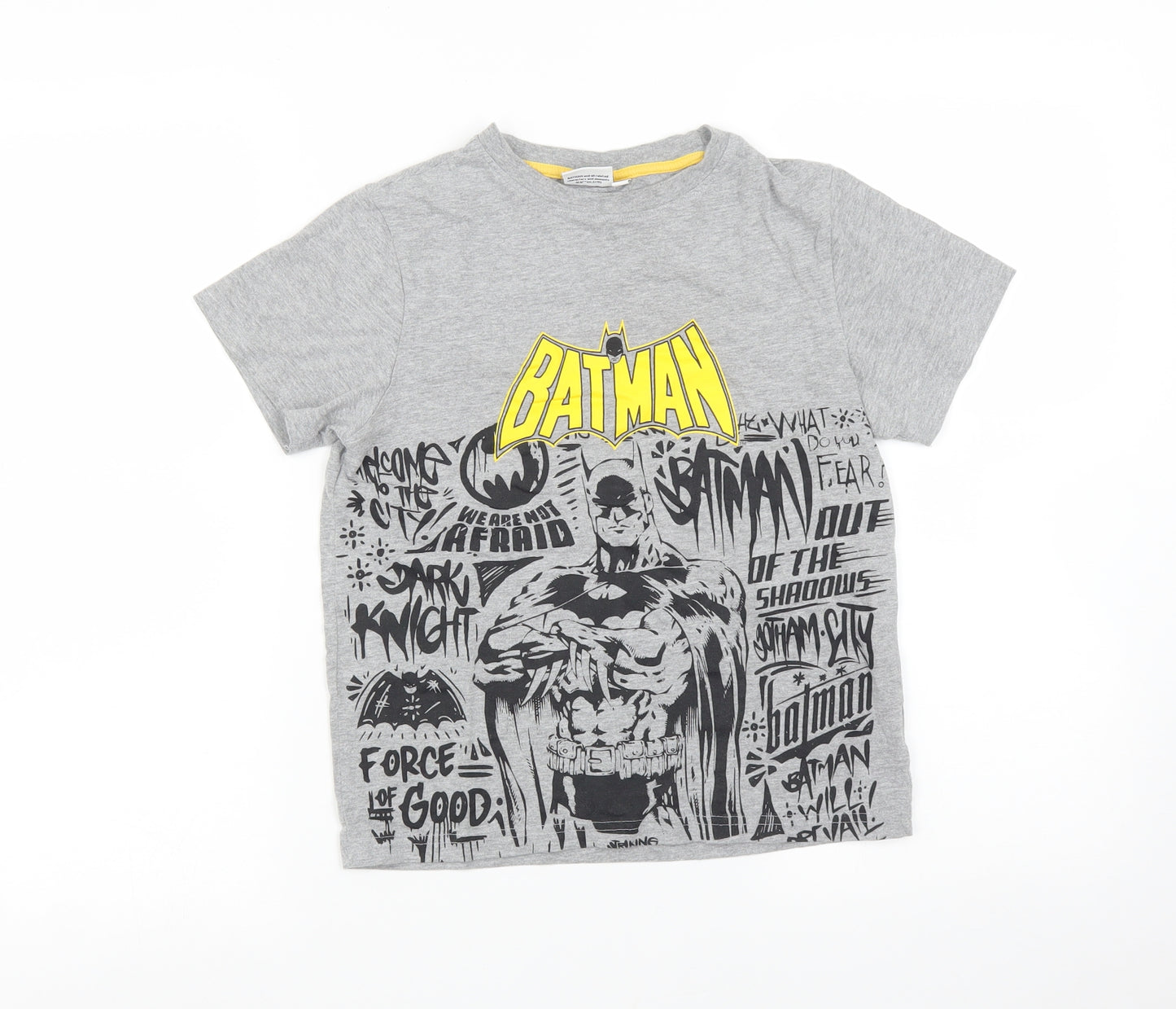 Primark Boys Grey   Basic T-Shirt Size 9-10 Years  - Batman