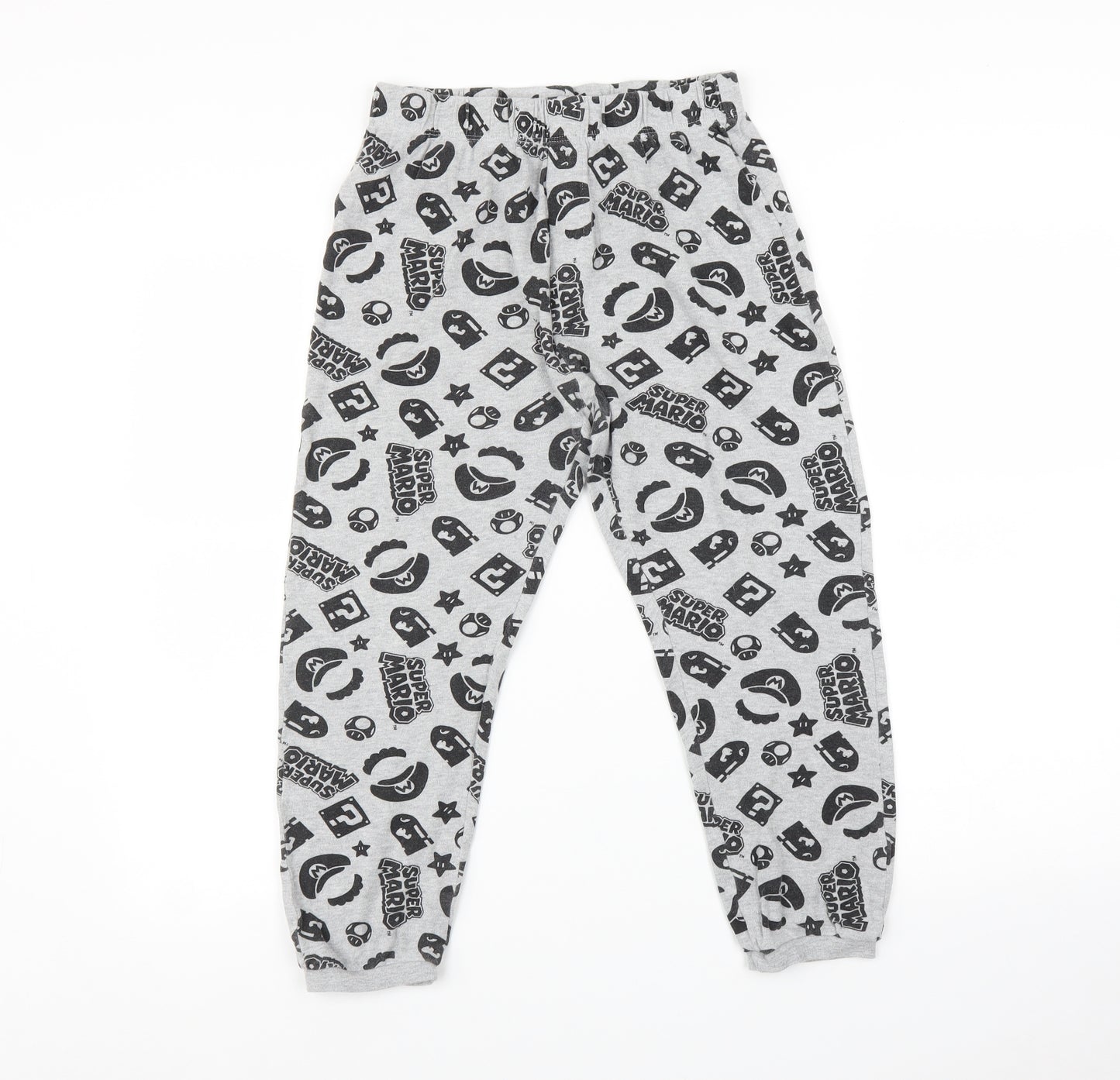 George Boys Grey    Pyjama Pants Size 9-10 Years  - Super Mario