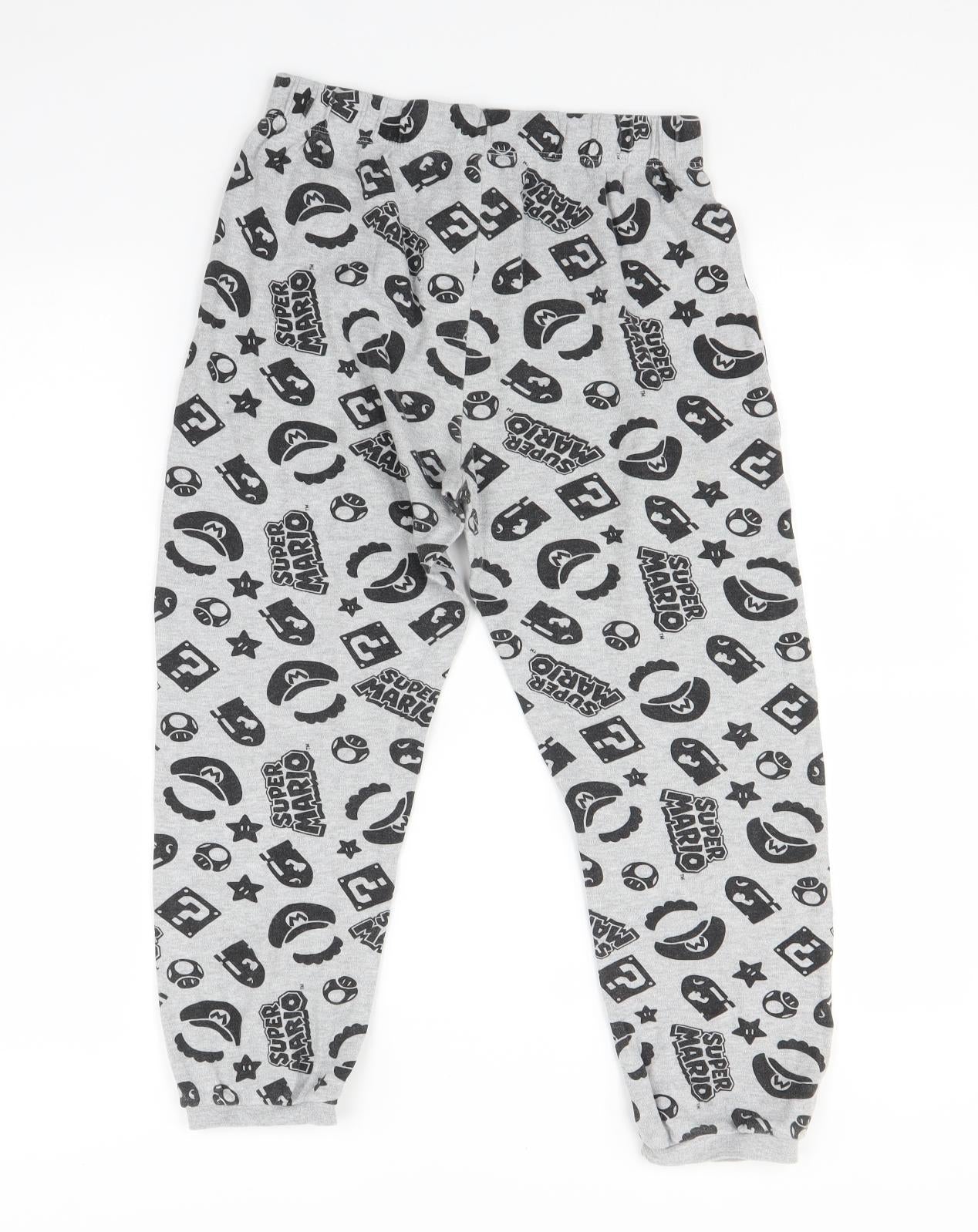 George Boys Grey    Pyjama Pants Size 9-10 Years  - Super Mario