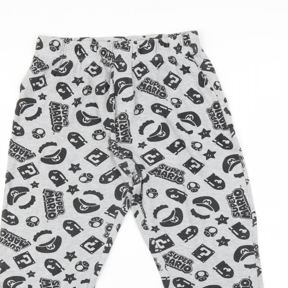 George Boys Grey    Pyjama Pants Size 9-10 Years  - Super Mario