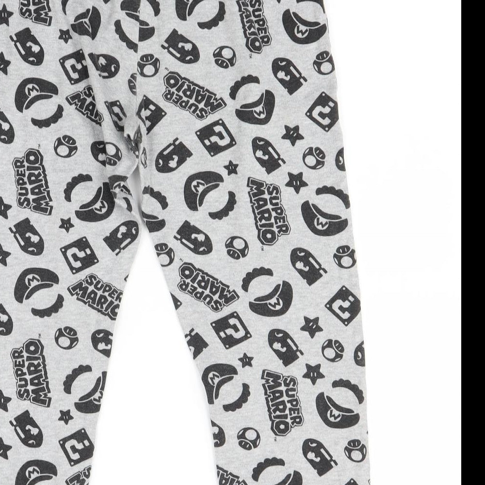 George Boys Grey    Pyjama Pants Size 9-10 Years  - Super Mario