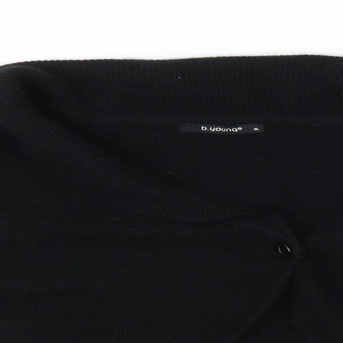 bYoung Womens Black   Cardigan Jumper Size XL  - Cropped