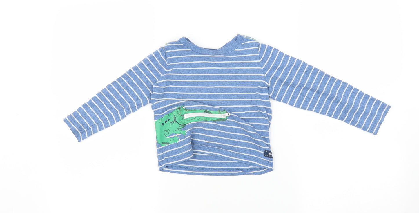 Joules Boys Multicoloured Striped  Basic T-Shirt Size 2 Years  - Crocodile
