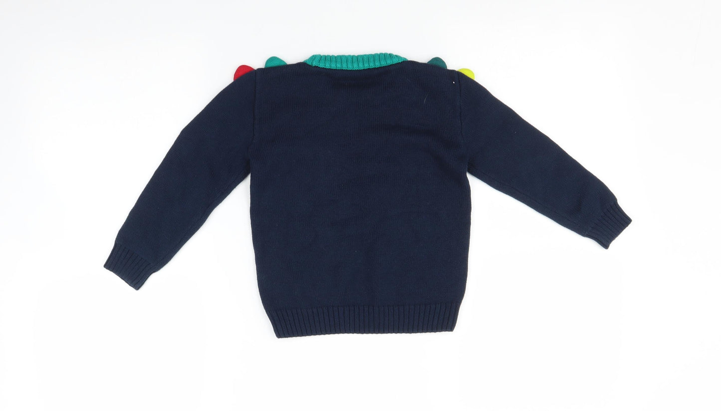 Nutmeg Boys Multicoloured   Pullover Jumper Size 2-3 Years  - dinosaur