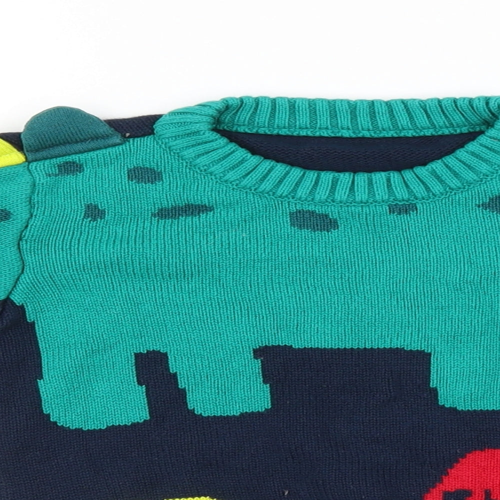 Nutmeg Boys Multicoloured   Pullover Jumper Size 2-3 Years  - dinosaur