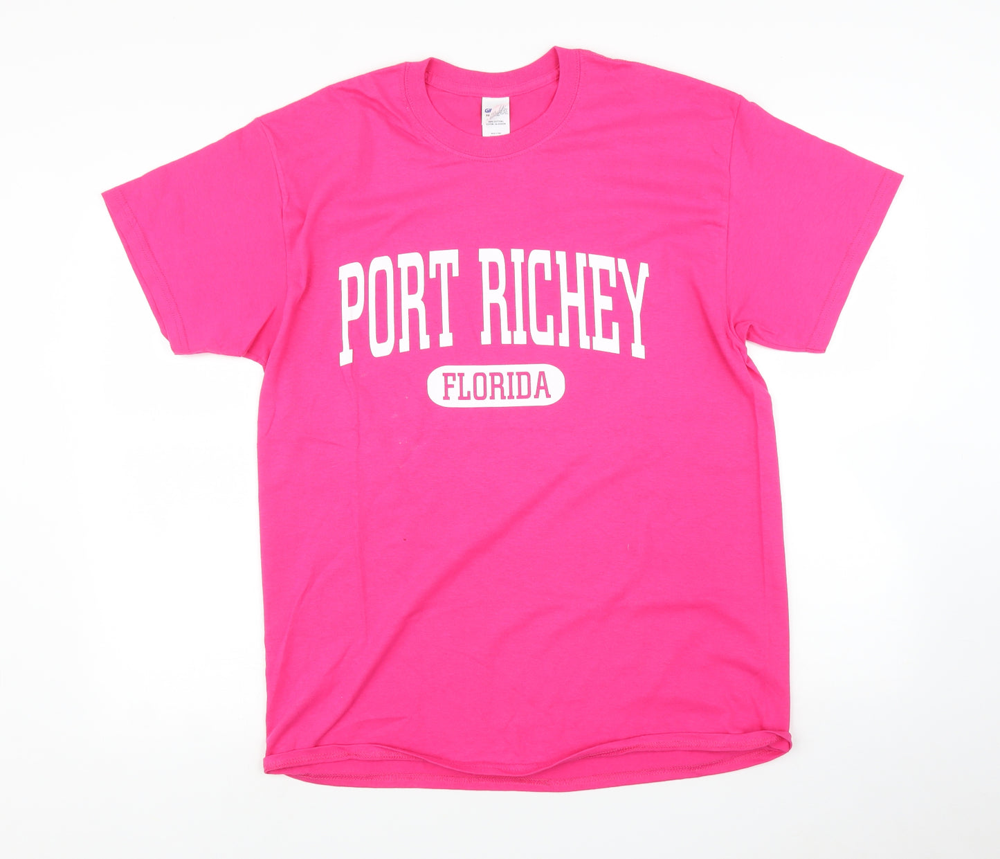 Gildan Womens Pink   Basic T-Shirt Size L  - Port Richey