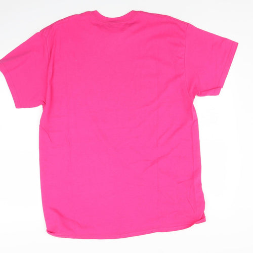 Gildan Womens Pink   Basic T-Shirt Size L  - Port Richey