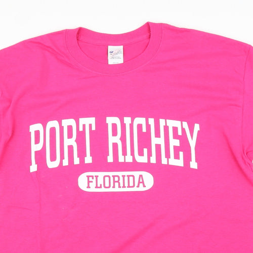 Gildan Womens Pink   Basic T-Shirt Size L  - Port Richey