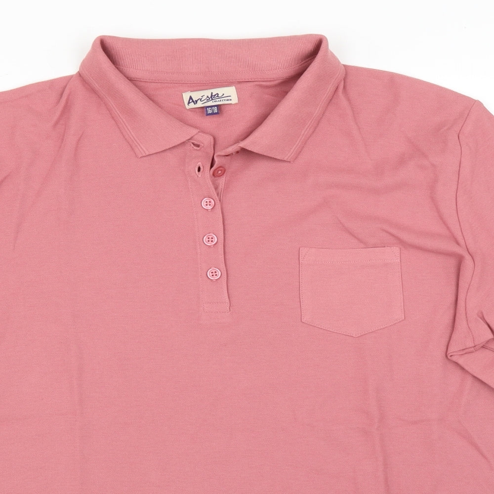 Arista Womens Pink    Polo Size 16