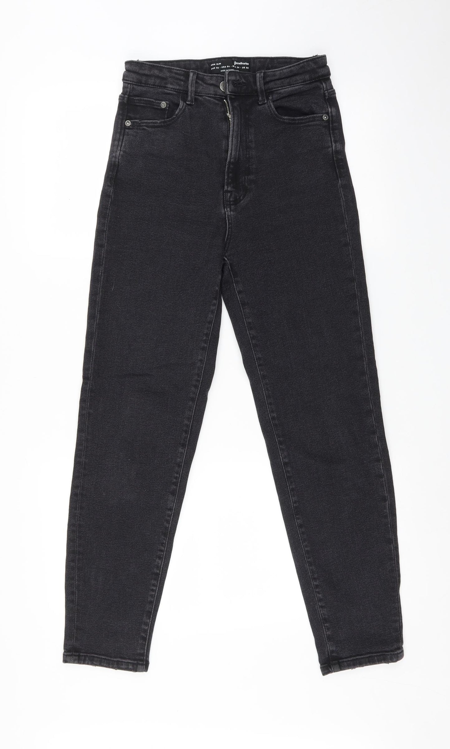 Stradivarius Womens Black   Mom Jeans Size 8 L28 in