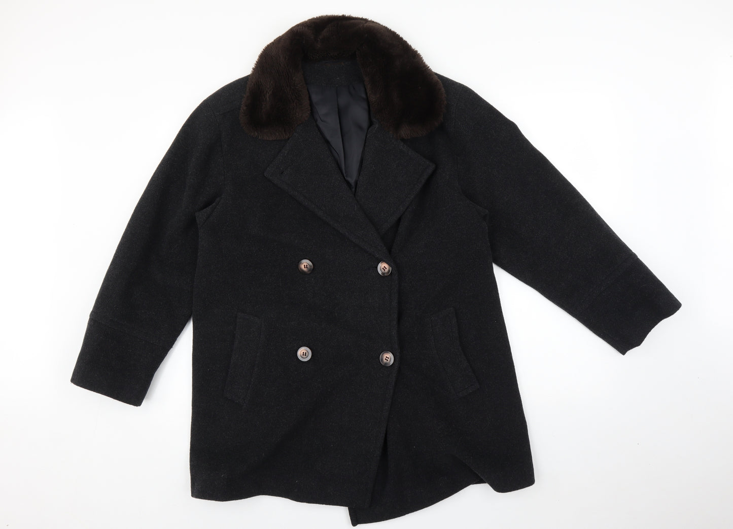 BHS Womens Brown   Overcoat Coat Size 10