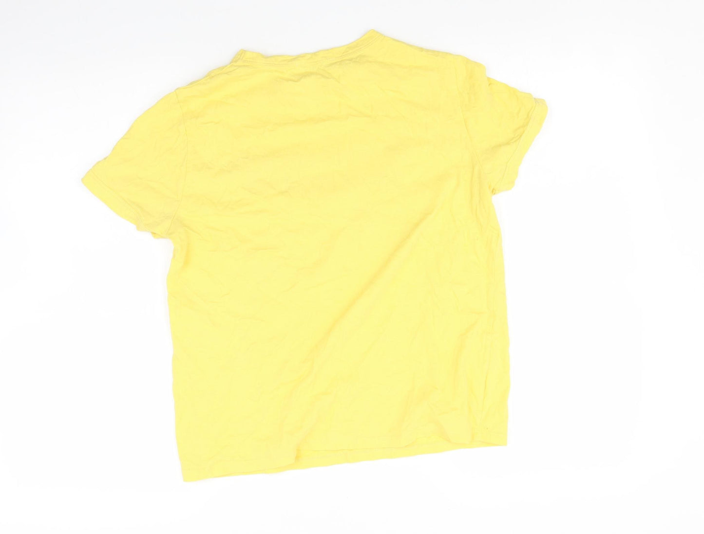 Zara Womens Yellow   Basic T-Shirt Size S  - Give me French Fries forever