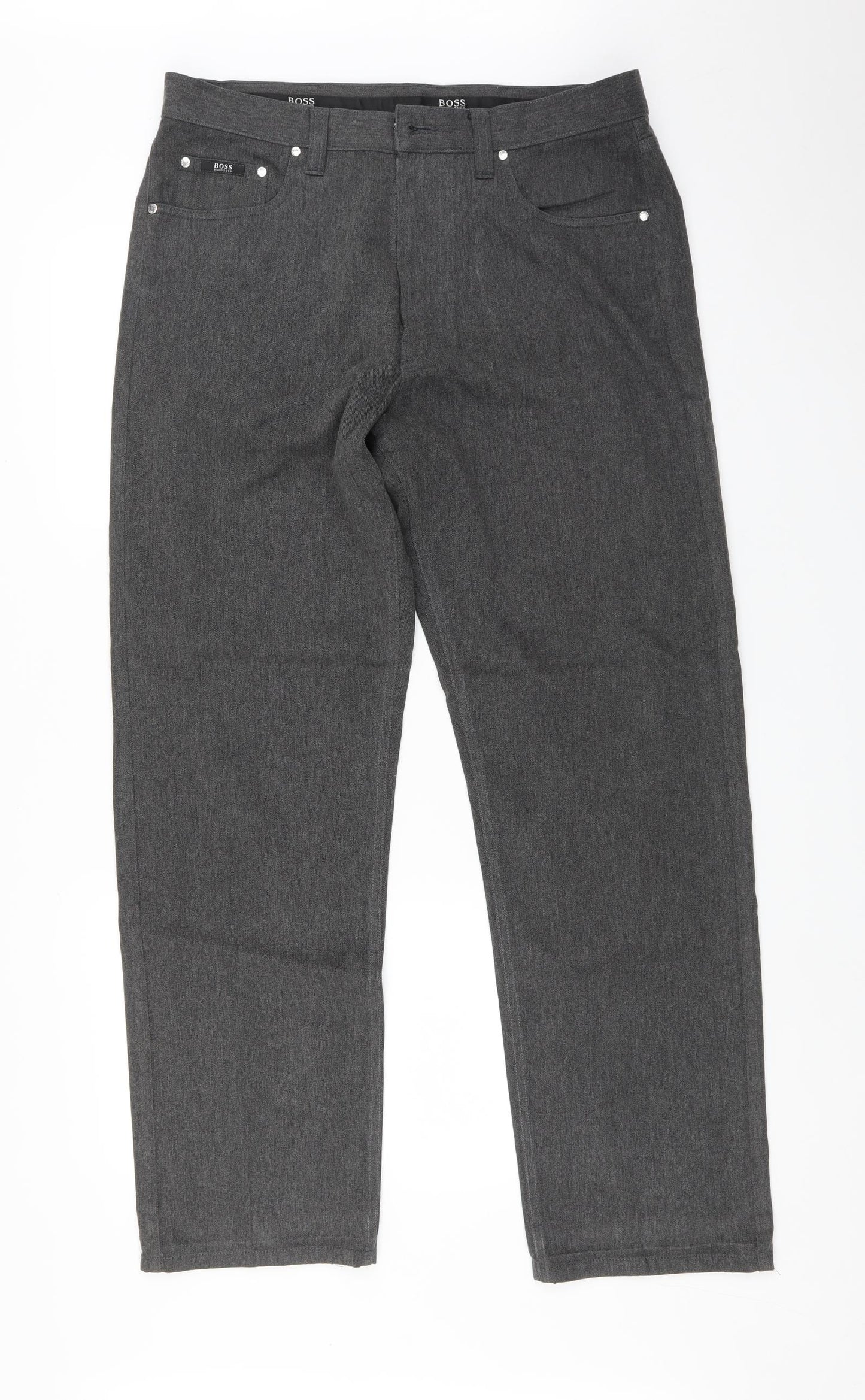 HUGO BOSS Mens Grey   Trousers  Size 36 L32 in
