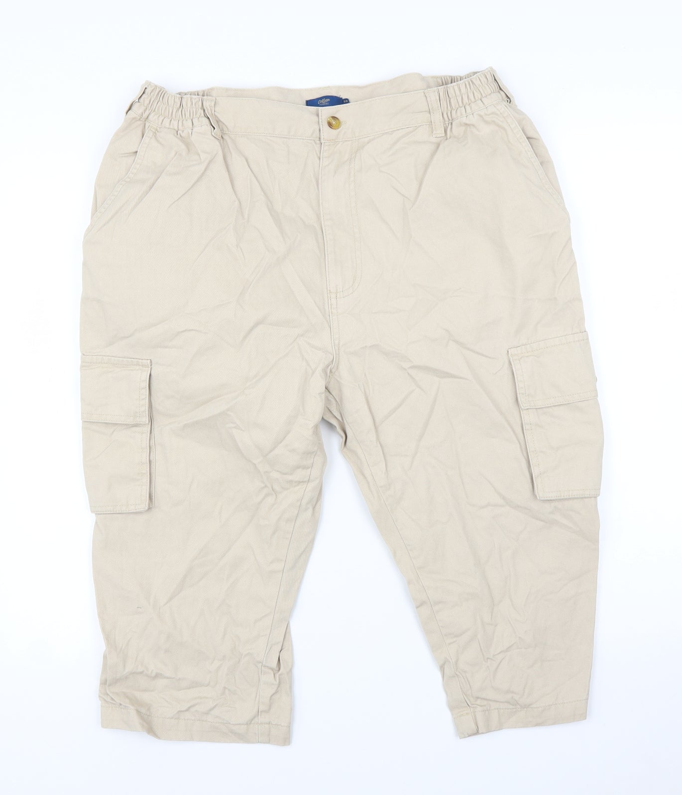 Cotton Traders Mens Beige   Cargo Shorts Size 38