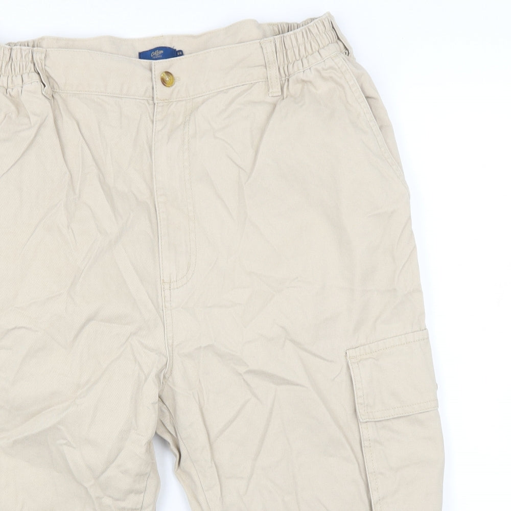 Cotton Traders Mens Beige   Cargo Shorts Size 38