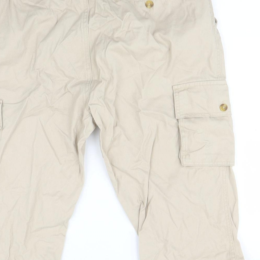 Cotton Traders Mens Beige   Cargo Shorts Size 38